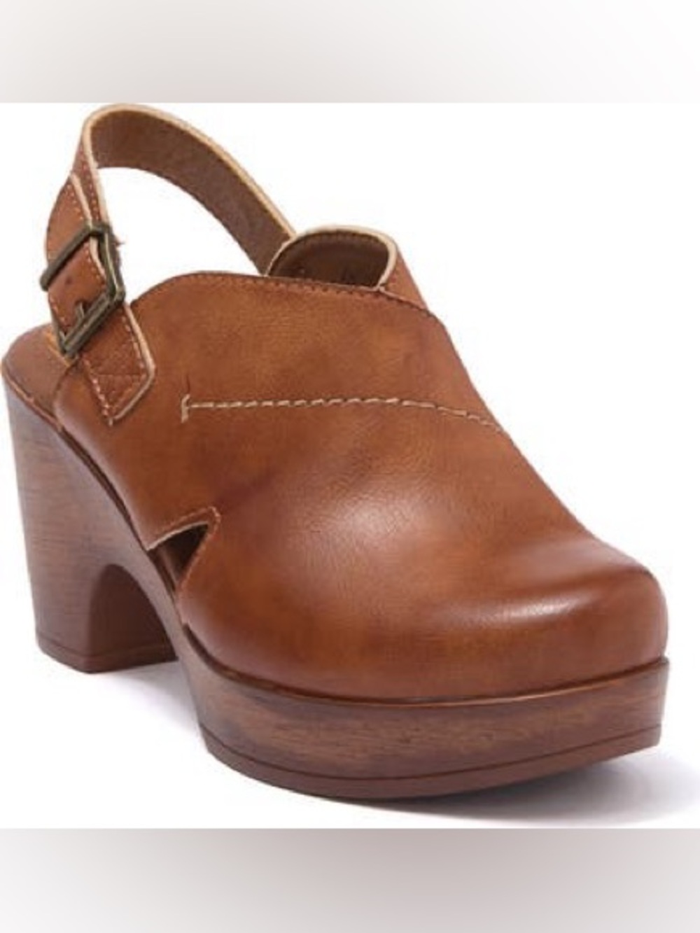 b.o.c. Born Concept Cecila Platform Clogs Brown Slingback Heels Size 9M